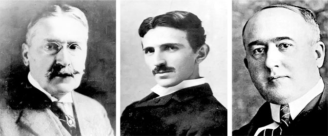 Nikola Tesla, Milutin Milanković, Mihajlo Pupin (Dokumentacija „Politike”) 
