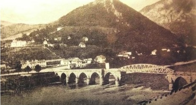Višegradski most posle oštećenja u Drugom svetskom ratu, Foto: privatna arhiva / Privatna arhiva