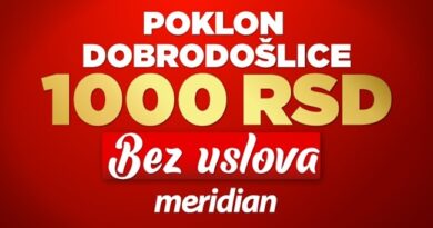 Još malo vremena je ostalo – Meridian te časti sa 1000 dinara bonusa za klađenje bez ikakvog uslova Još malo vremena je ostalo – Meridian te časti sa 1000 dinara bonusa za klađenje bez ikakvog uslova
